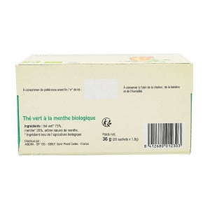 Thé vert menthe BIO boîte 20 sachets