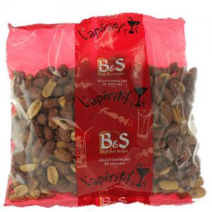 Arachides brunes grillées salées paquet 500g