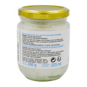 Huile vierge de coco BIO pot 225ml