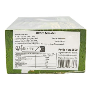 Dattes mazafati barari barquette 550g UAE 2024