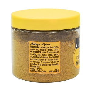 Curry madras moulu pot 85g Bédros