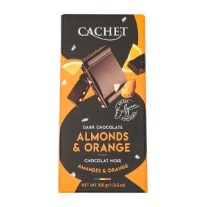 Chocolat noir orange & amandes 100g 
