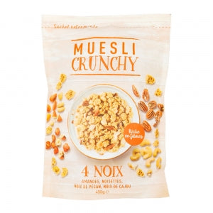 Muesli croustillant 4 noix 450g 