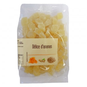 Ananas déshydratés en cubes paquet 250g 