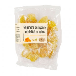 Gingembre déshydraté cristallisé cubes sachet 150g 