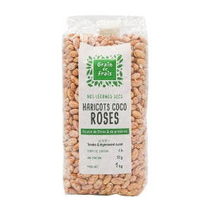 Haricots coco roses paquet 1kg Grain de Frais 
