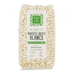 Haricots lingots blancs paquet 1kg Grain de Frais 