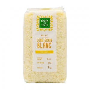 Riz long grain blanc paquet 1kg 