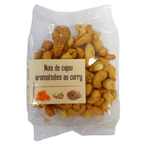 Noix de cajou aromatisées au curry paquet 150g 