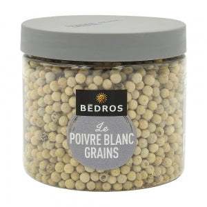 Poivre blanc en grains pot 125g Bédros 
