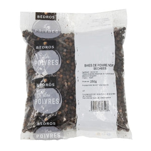 Poivre noir grain paquet 250g Bédros 