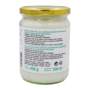 Huile de coco désodorisée BIO pot 500ml