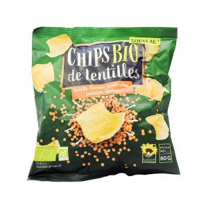 Chips de lentilles corail BIO paquet 60g 