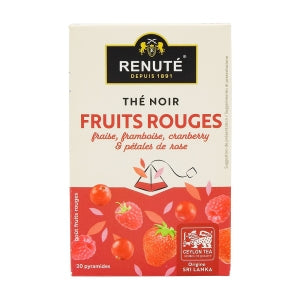 Thé noir aux fruits rouges 20 pyramides Renuté 