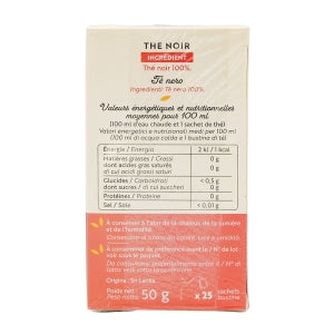 Thé noir English breakfast boîte 25 sachets Renuté