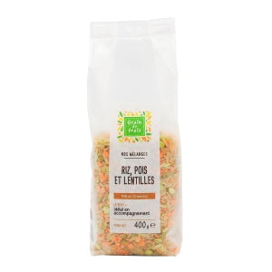 Mélange de riz pois et lentilles paquet 400g 