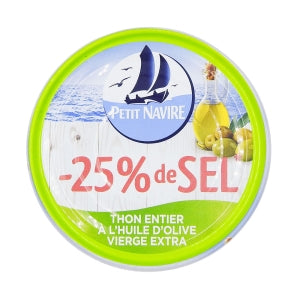 Thon entier huile d'olive -25% sel pne 80g 