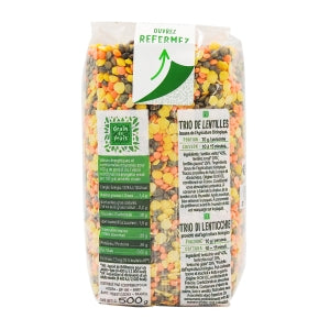 Lentilles trio BIO paquet 500g GRAIN DE FRAIS