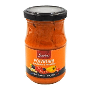 Sauce poivrons aubergines parmesan pot 190g Savino 