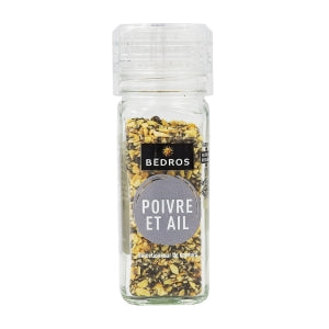Mélange poivre & ail moulin 43g Bédros 