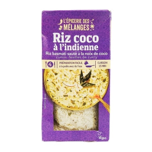 Riz basmati sauté à la noix de coco pqt 250g 