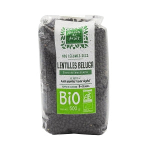 Lentilles beluga BIO France paquet 500g 