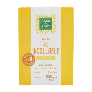 Riz long incollable 4 sachets cuisson paquet 500g ETUI 