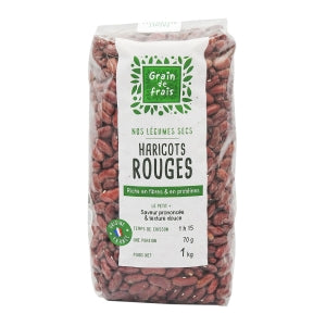 Haricot rouge FRANCE pqt 1kg Grain de Frais 