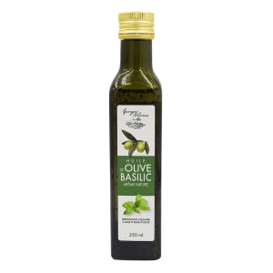 Huile d'olive au basilic bouteille 250ml 